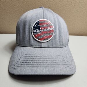 Travis Mathew Mens Gray Twill Mesh Snapback Hat